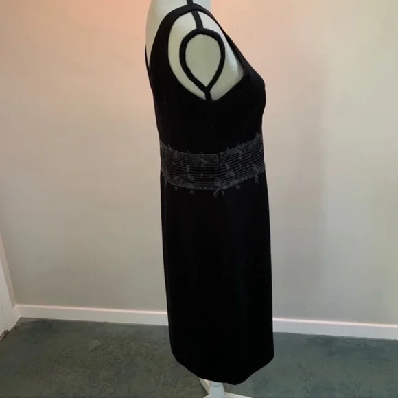 VINTAGE CASUAL CORNER BLACK EVENING DRESS SIZE 10 - Picture 10 of 15